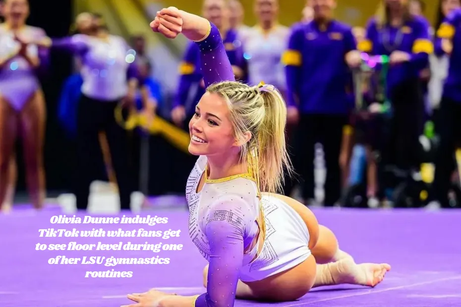 Olivia Dunne indulges TikTok with what fans get to see floor level during one of her LSU gymnastics routines